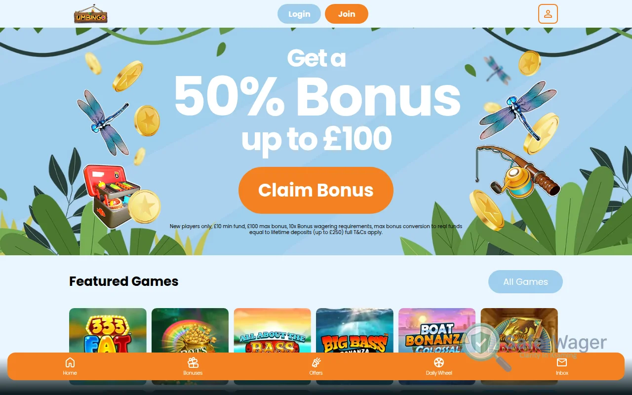 Screenshot of Umbingo website