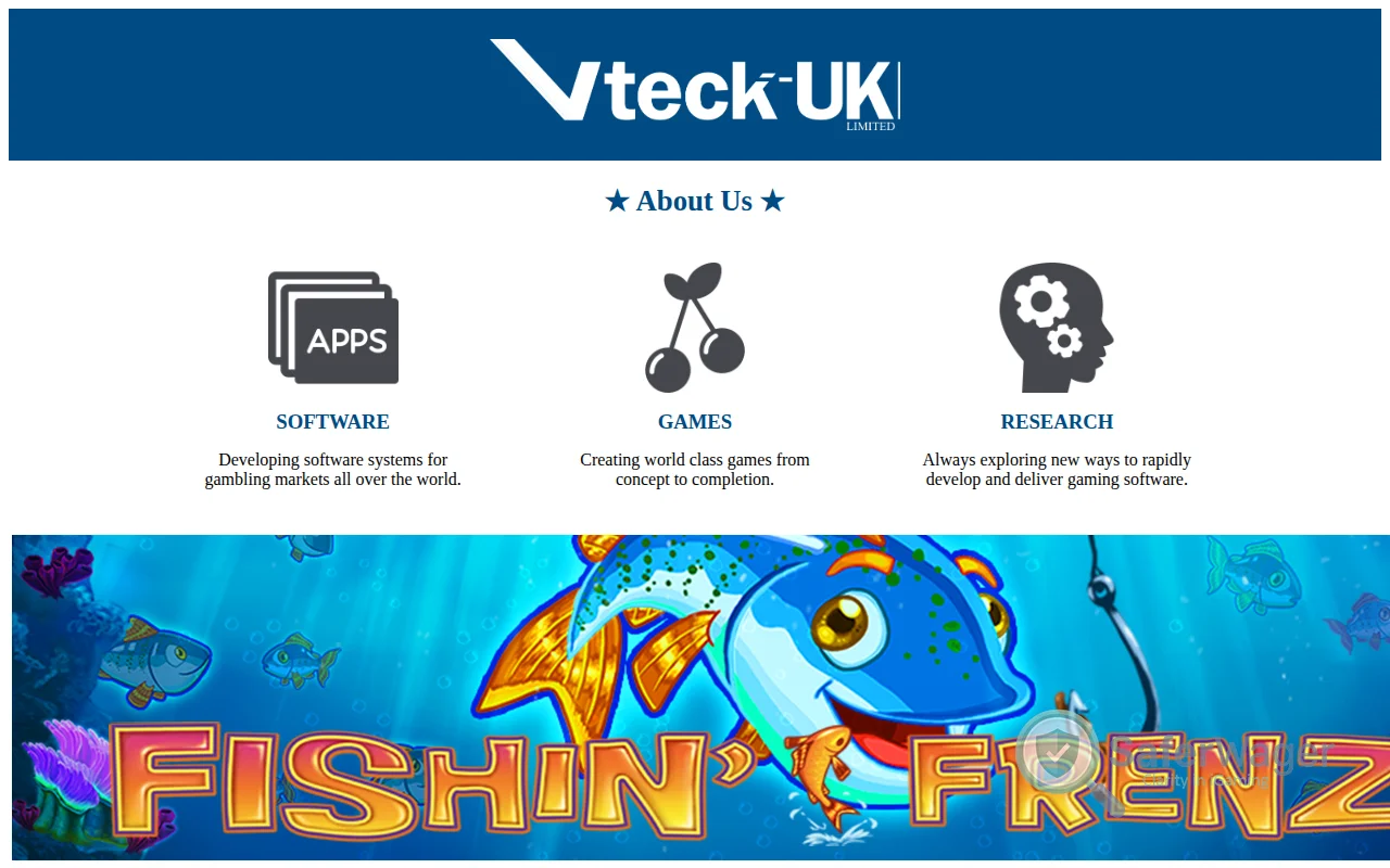 Screenshot of V-Teck website