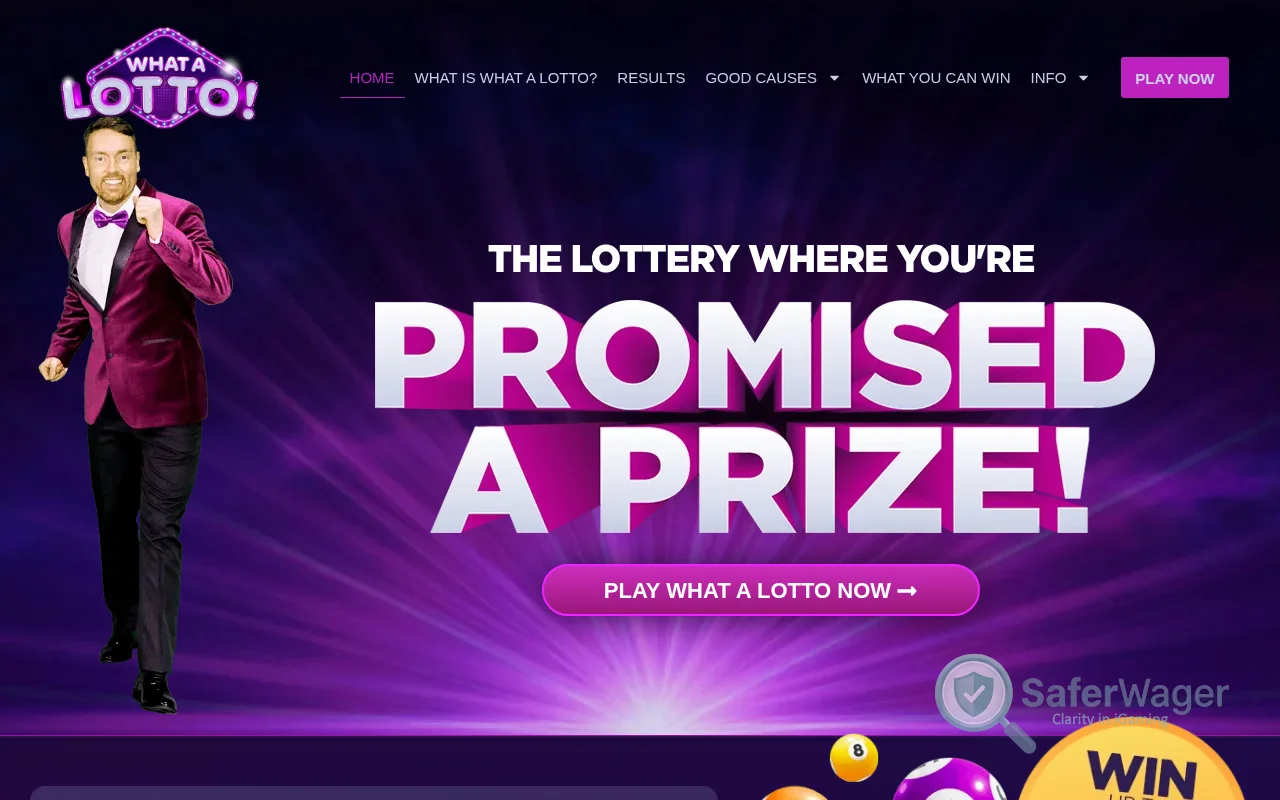 Screenshot of What A Lotto website