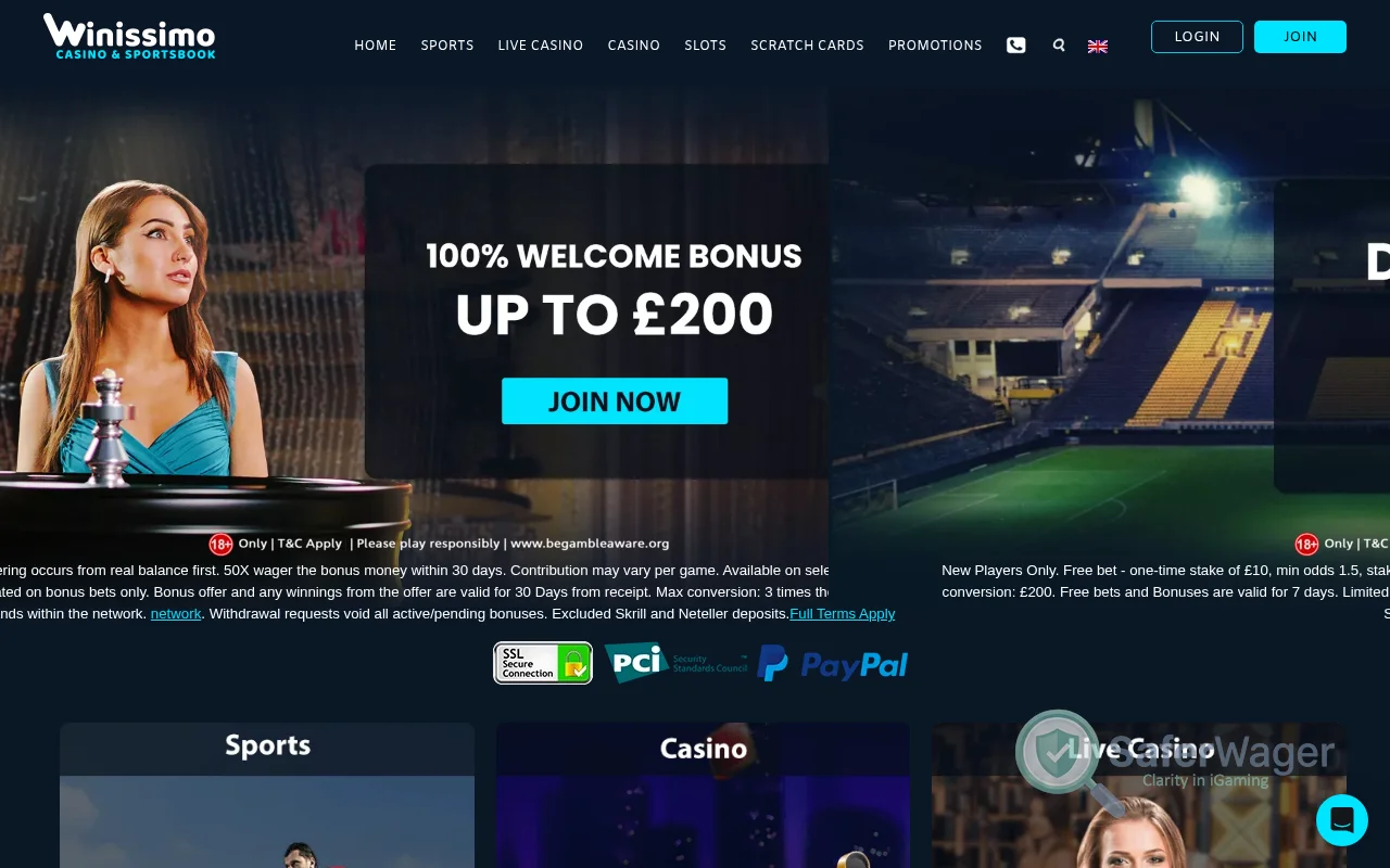 Screenshot of Winissimo website